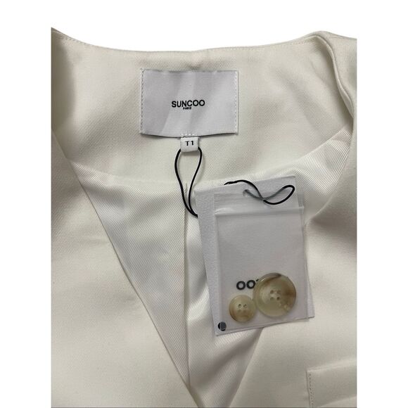 SUNCOO Paris White Blazer Mini Dress – Size T1 (Small/Medium) - Picture 7 of 8